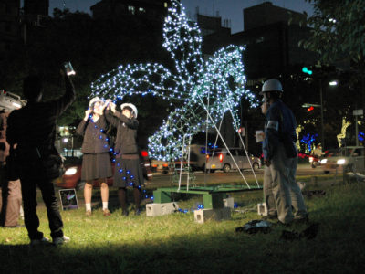 「ひろしまドリミネーション2008」生徒デザインによるモニュメントが設置されました