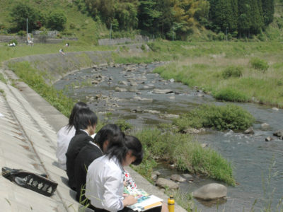 スケッチ研修の作品を展示しました