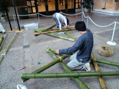 パセーラ七夕ディスプレイ展示作業