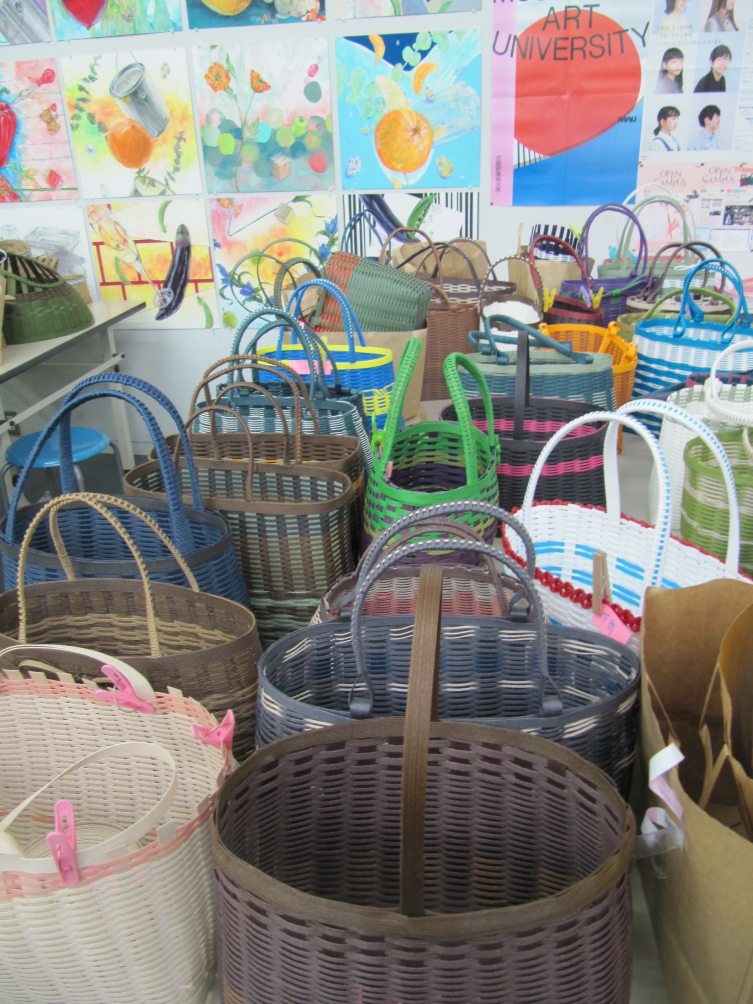 世界で一つの手作り籠が完成しました 広島市立基町高等学校 普通科 創造表現コース