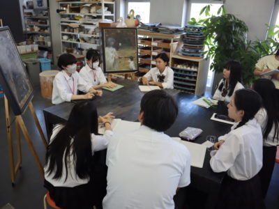 大阪府立松原高校ピースワークでの「原爆の絵」交流会を行いました